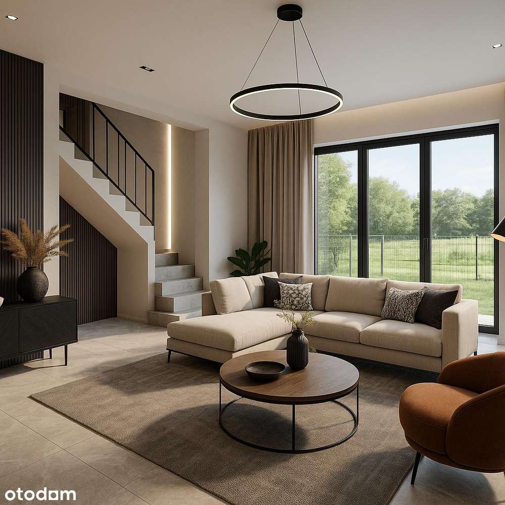 Nowoczesny dom w zabudowie bliźniaczej - Słomin-8