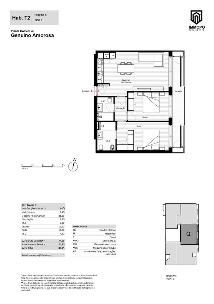 Apartamento T2, novo, praia da amorosa, Viana do castelo-13