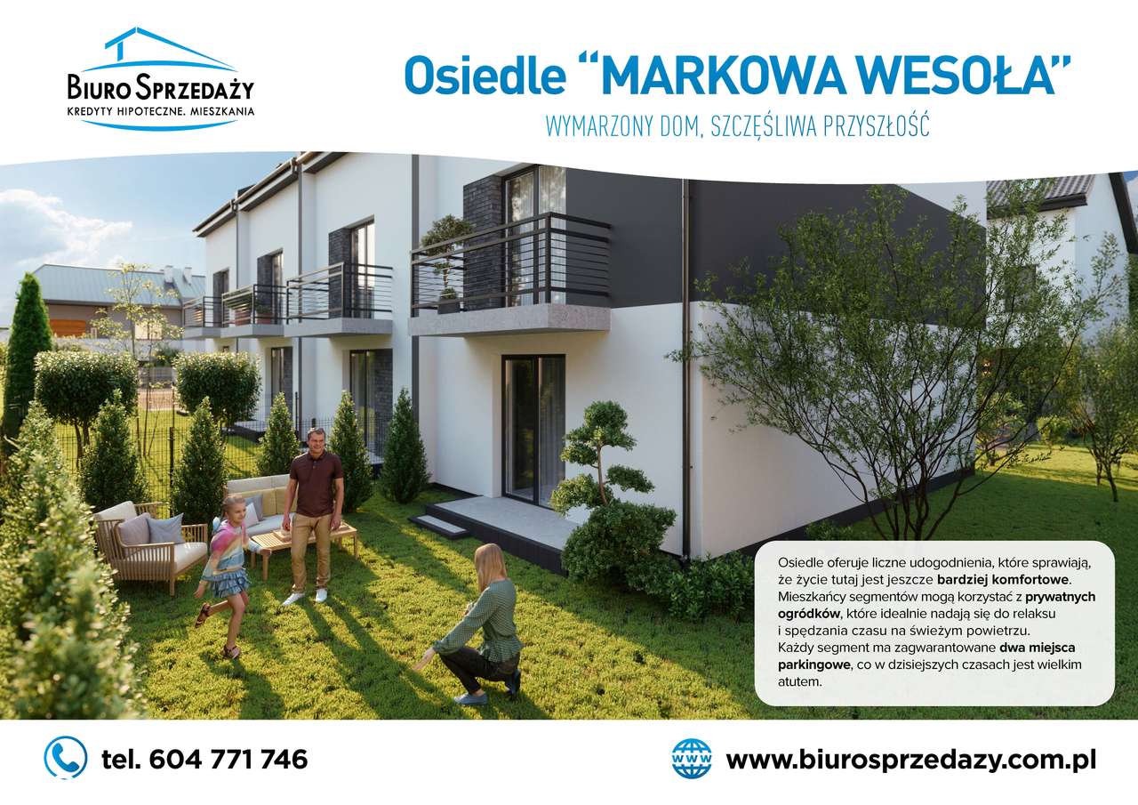 PRZESTRONNY SEGMENT Z 2 PARKINGAMI, OGRÓDKIEM i BALKONEM - Pełny obrazek: 1/10