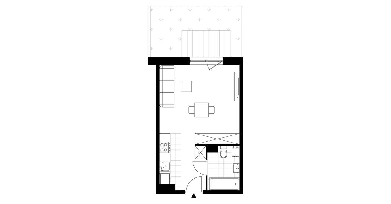 1-pokojowy apartament inwestycyjny 29m2 + ogródek - Pełny obrazek: 3/8