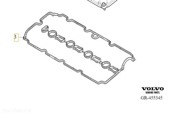 VOLVO V60 XC60 II uszczelka pokrywy zaworow 2,0D 31480574 - 1