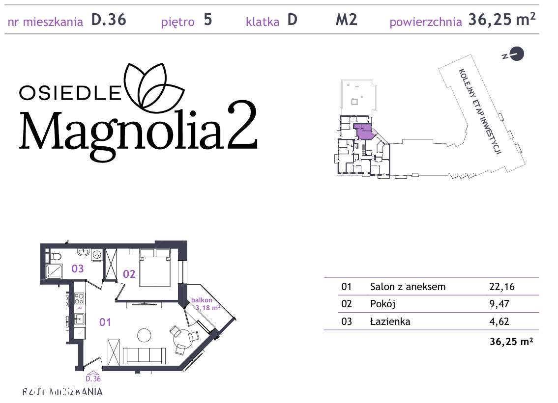 Nowoczesne 2 pokojowe mieszkanie - Pełny obrazek: 4/9