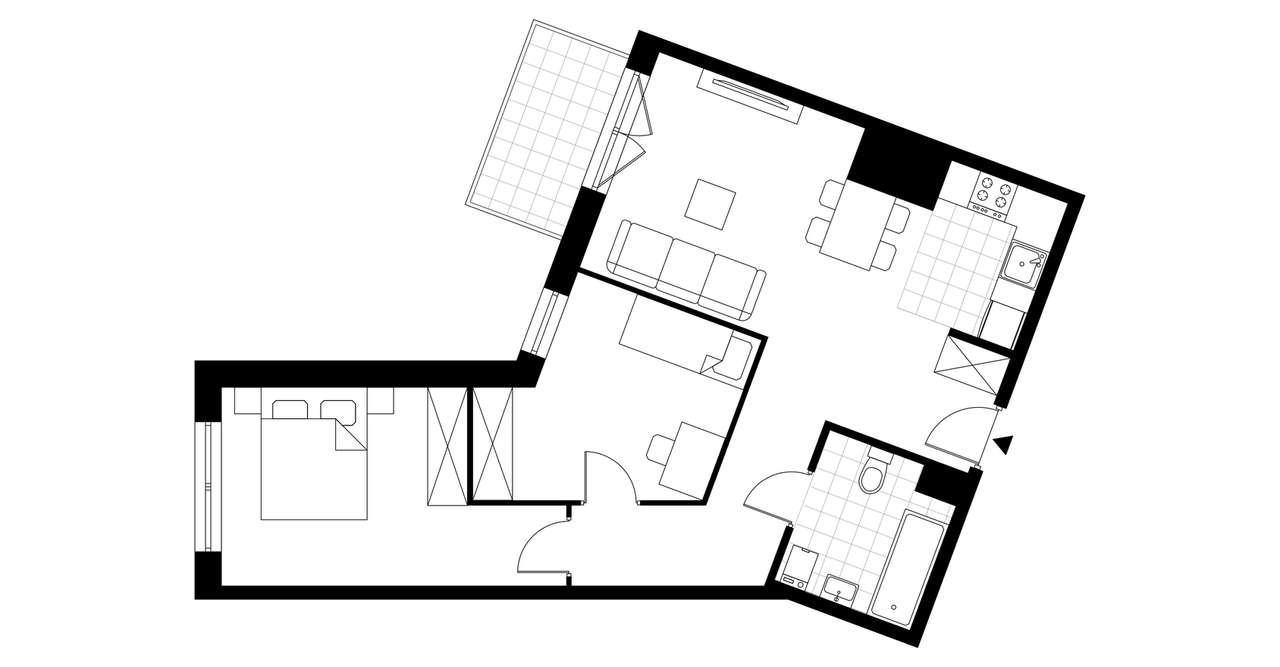 3-pokojowe mieszkanie 59m2 + balkon Bezpośrednio - Pełny obrazek: 3/8