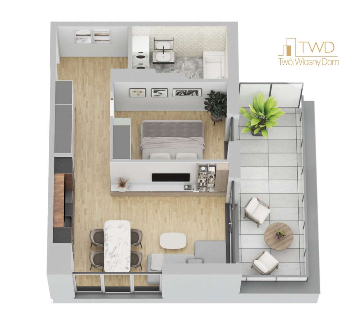 Osobna sypialnia | duży taras | 0% prowizji-4