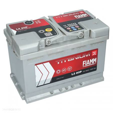 Akumulator FIAMM Titanium PRO L3 80P 80Ah 730A - 1