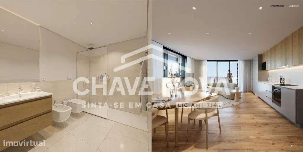 T2 Novo c/ Arrumos e Lugar de Garagem em Matosinhos - Grande imagem: 4/12