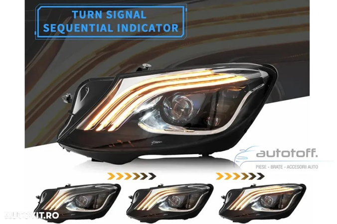 Faruri Full LED compatibil cu Mercedes S-Class W222 Semnal Dinamic (2013-2017) Facelift Design - 7
