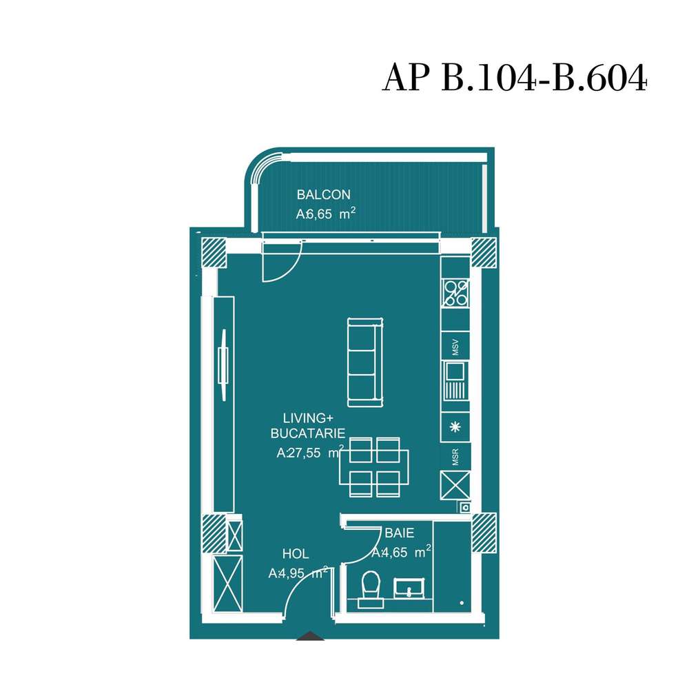 Studio 52mp langa Pipera Plaza, bloc nou 2026-6