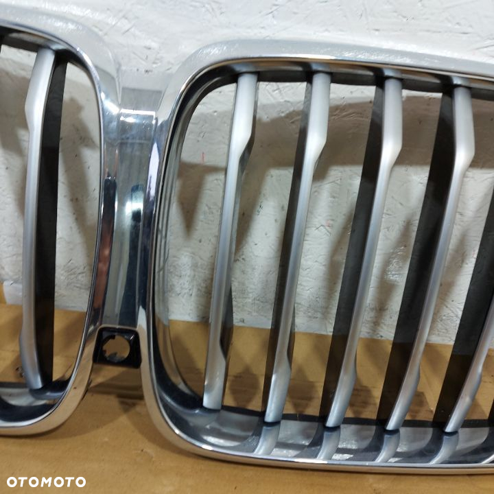 NERKI CHROM SATYNA GRILL BMW X5 G05 7454887 ATRAPA GRILL KAMERKA - 5