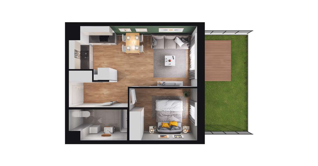 Sedina | apartament 2-pok. | B3.3.4 - Pełny obrazek: 3/9