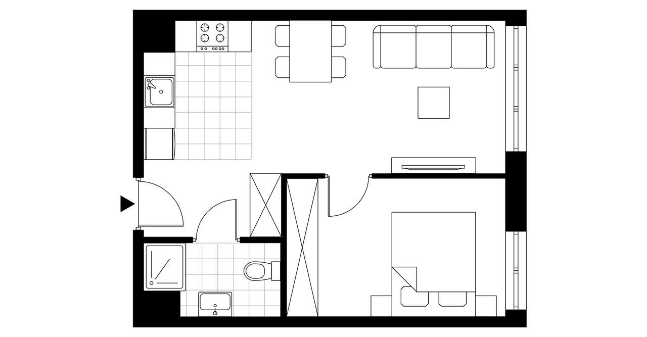 2-pokojowe mieszkanie 38m2 Bez Pośredników - Pełny obrazek: 3/8
