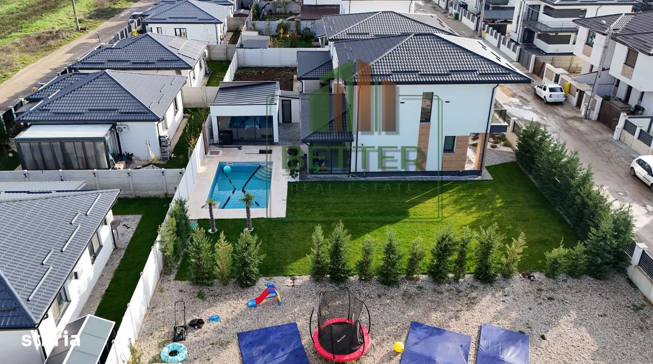 Casă modernă de vânzare Berceni, 5 camere, 4 băi, piscină și foisor - Imagine principală: 5/20