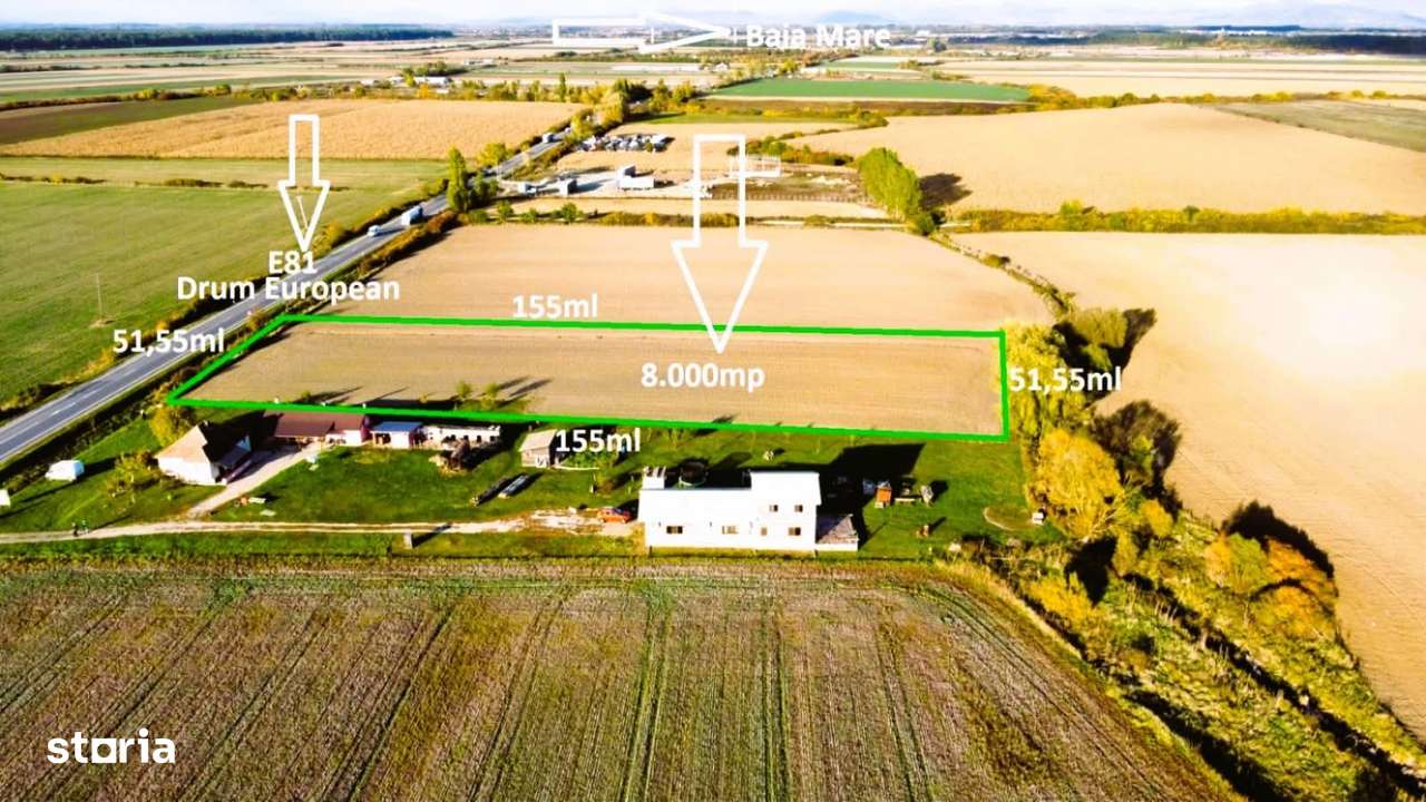 Teren intravilan - 8.000 mp in Botiz | Acces din Drum European-7