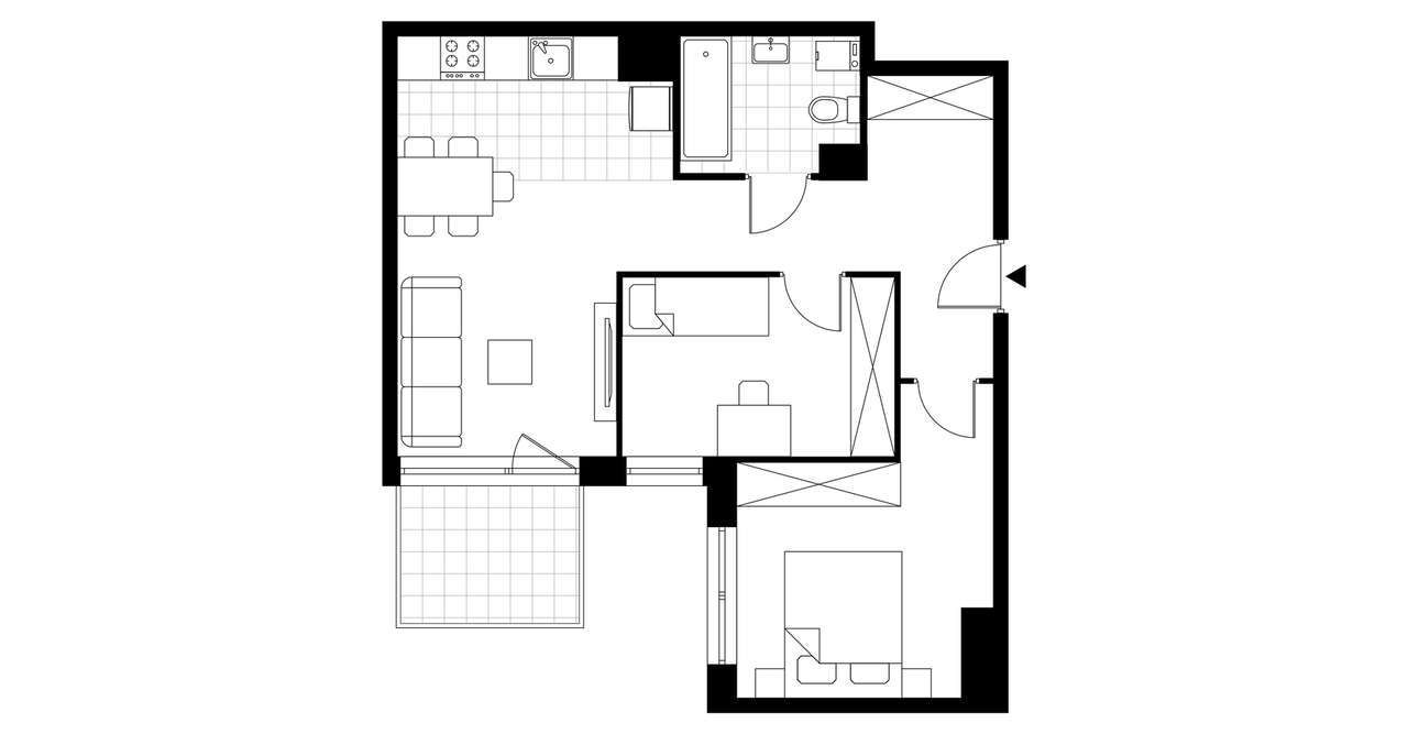 3-pokojowe mieszkanie 54m2 + balkon Bez Prowizji - Pełny obrazek: 3/8