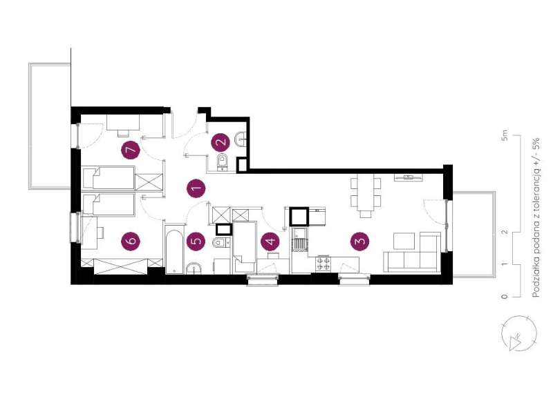 4 POKOJE *GARAŻ w cenie* 2-stronne*2 balkony*2 łazienki *BEZ PROWIZJI!-1