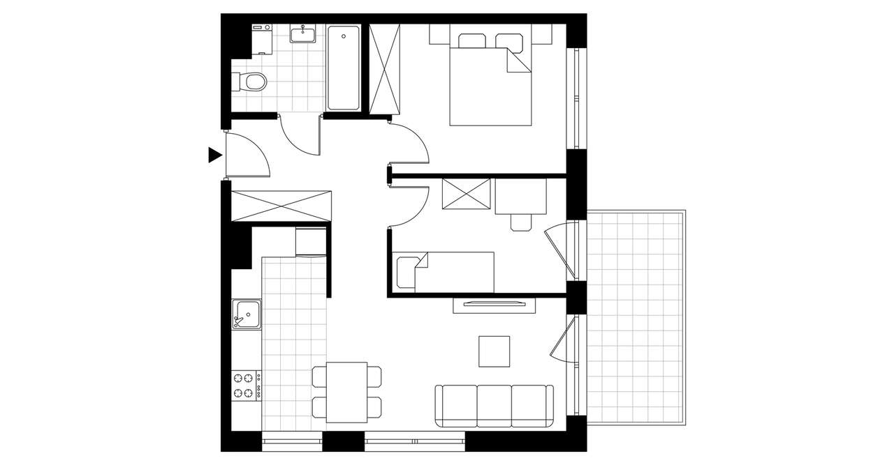 3-pokojowe mieszkanie 49m2 + balkon Bez Prowizji - Pełny obrazek: 3/8