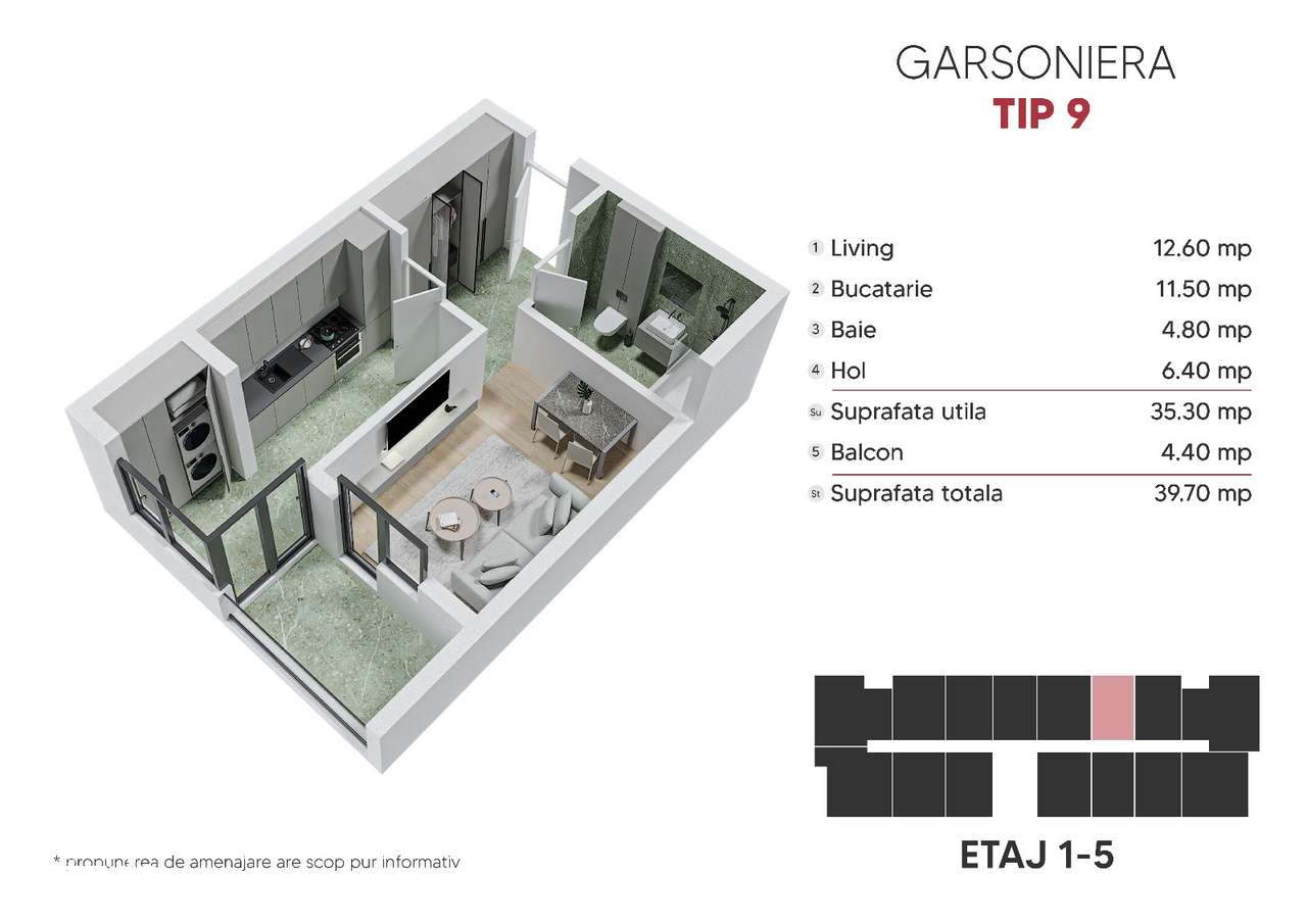 OFERTA! Garsoniera la doar 15 minute de metrou Berceni!-9