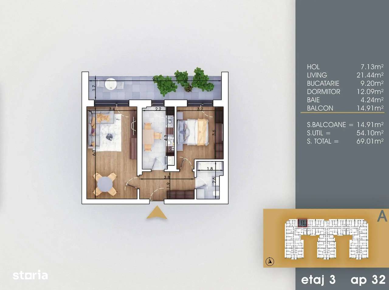 Apartament 2 Camere Metrou | Dezvoltator | Decomandat Comision 0 - Imagine principală: 2/6