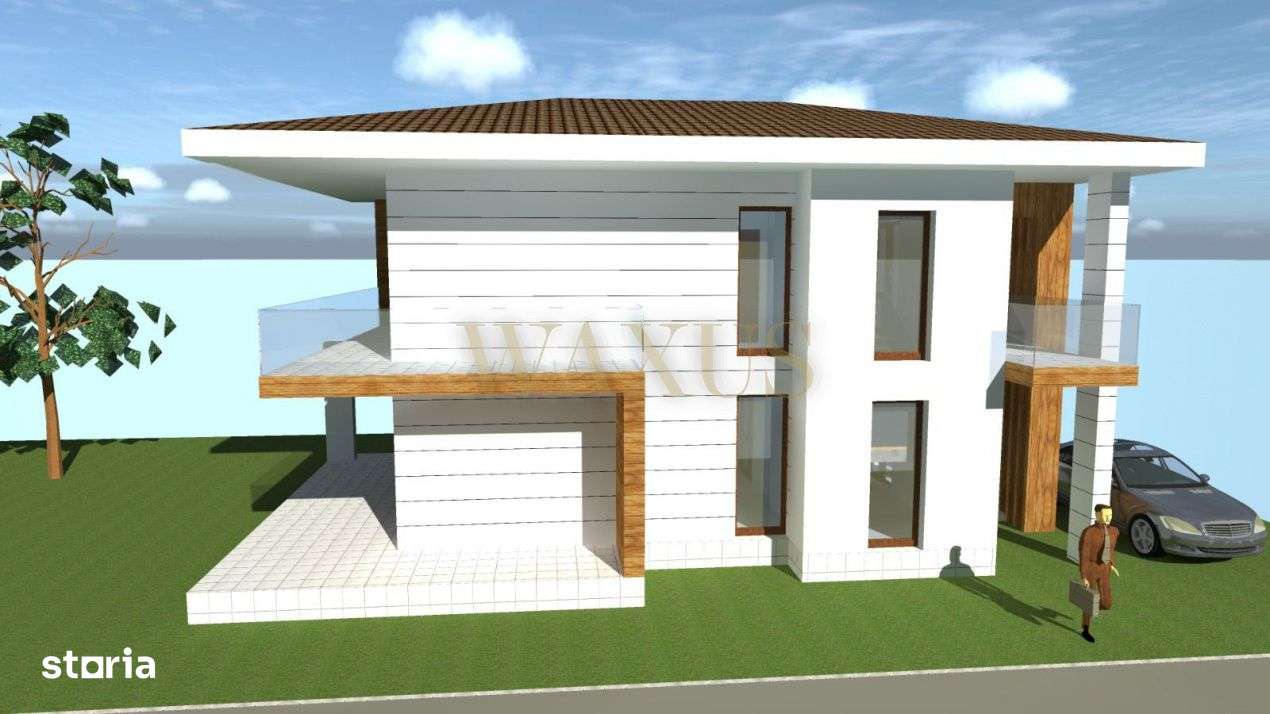 VILĂ NOUĂ 131 MP | TEREN 450 MP | ANSAMBLU PRIVAT | SEMIFINISATĂ DE - Imagine principală: 4/7