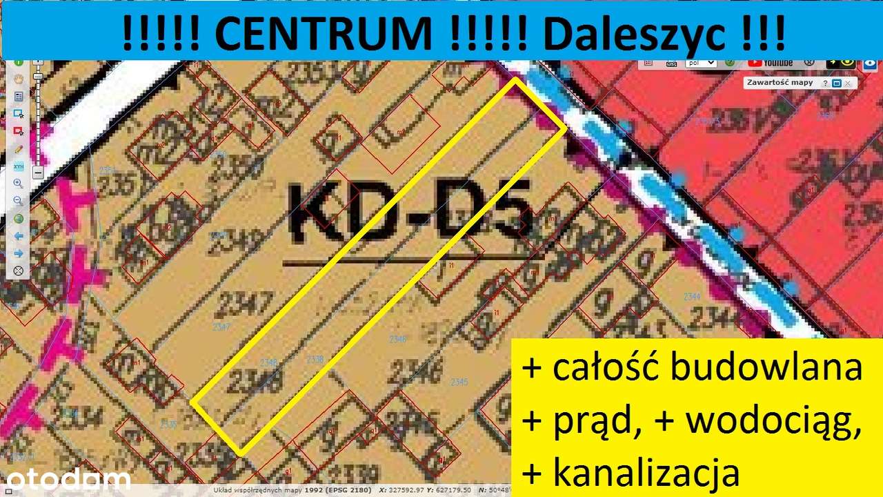 na sprzedaż budowlana w centrum Daleszyc 170m od rynku-1