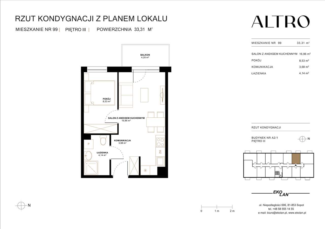 Altro  | mieszkanie 2-pok. | A.2.1/99 - Pełny obrazek: 2/7