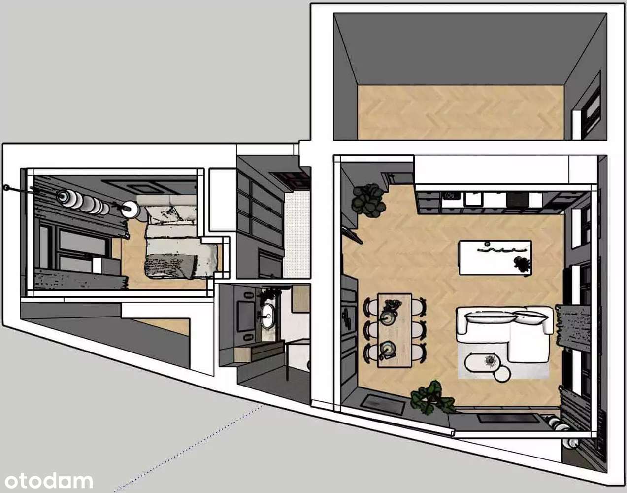 Stylowy apartament w rejonie Dolnych Młynów | wys. standard | balkon-14