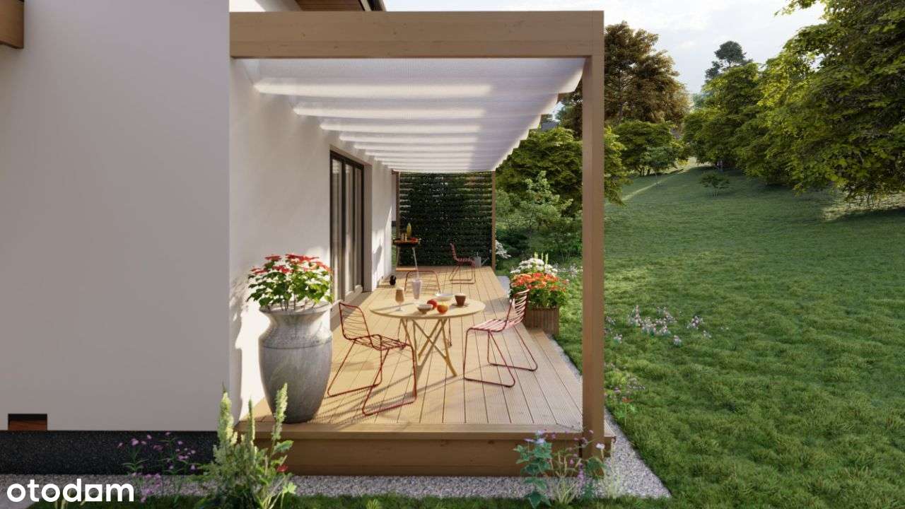 Wolnostojący dom z wiatą -"E" - działka 9 ar - stan deweloperski - Pełny obrazek: 4/9