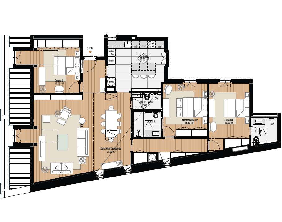 Amplo T3 com interiores luminosos e layout ideal para vida familiar. E-10