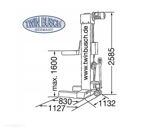Podnośnik ciężarowy 4x5,5t Twin Busch mobilny - 11