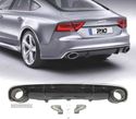 DIFUSOR TRASEIRO  PARA AUDI A7 LOOK RS7 11-14 PRETO BRILHANTE - 1