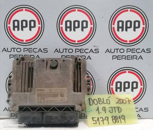 Centralina Fiat Doblo 1.9 JTD, referência 51798819, 55180280, 51798817 - 2