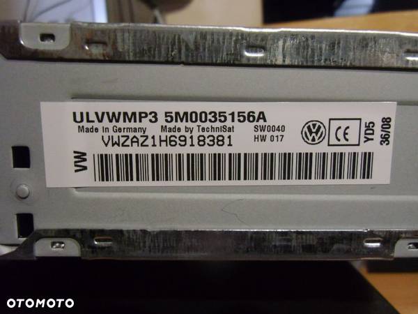 RADIO CD VOLKSWAGEN GOLF V TOURAN II 5M0035156A - 4