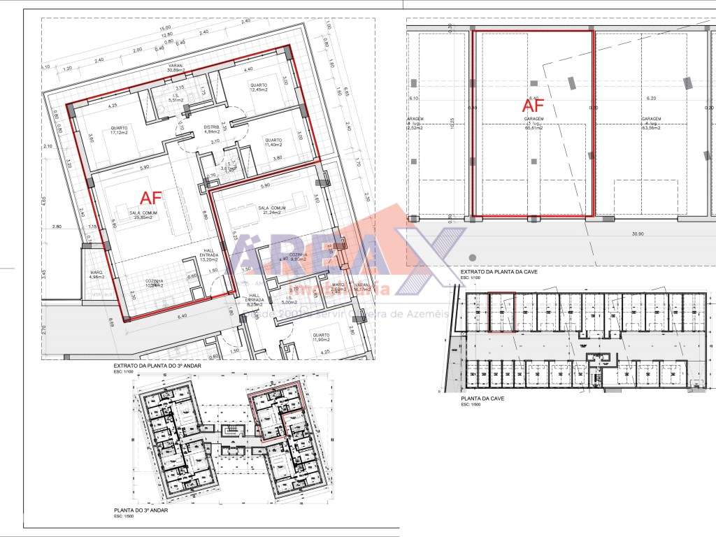 FRAÇÃO AF - T3 3º andar - Grande imagem: 2/9