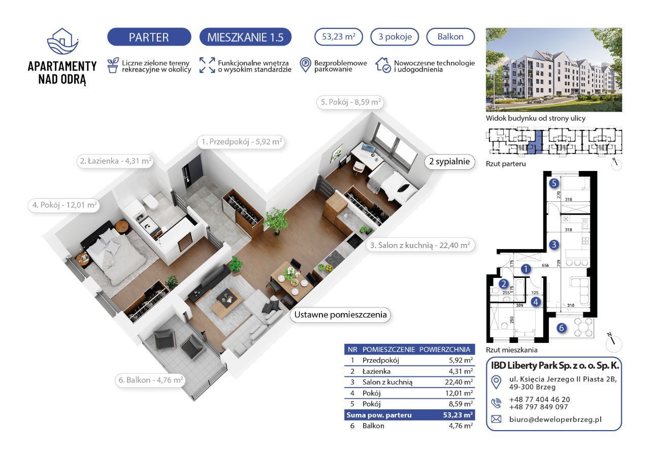 Mieszkania o powierzchni 53,23 m2