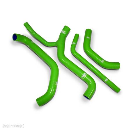 kit tubos radiador samco kawasaki ninja zx10r  verde - 1