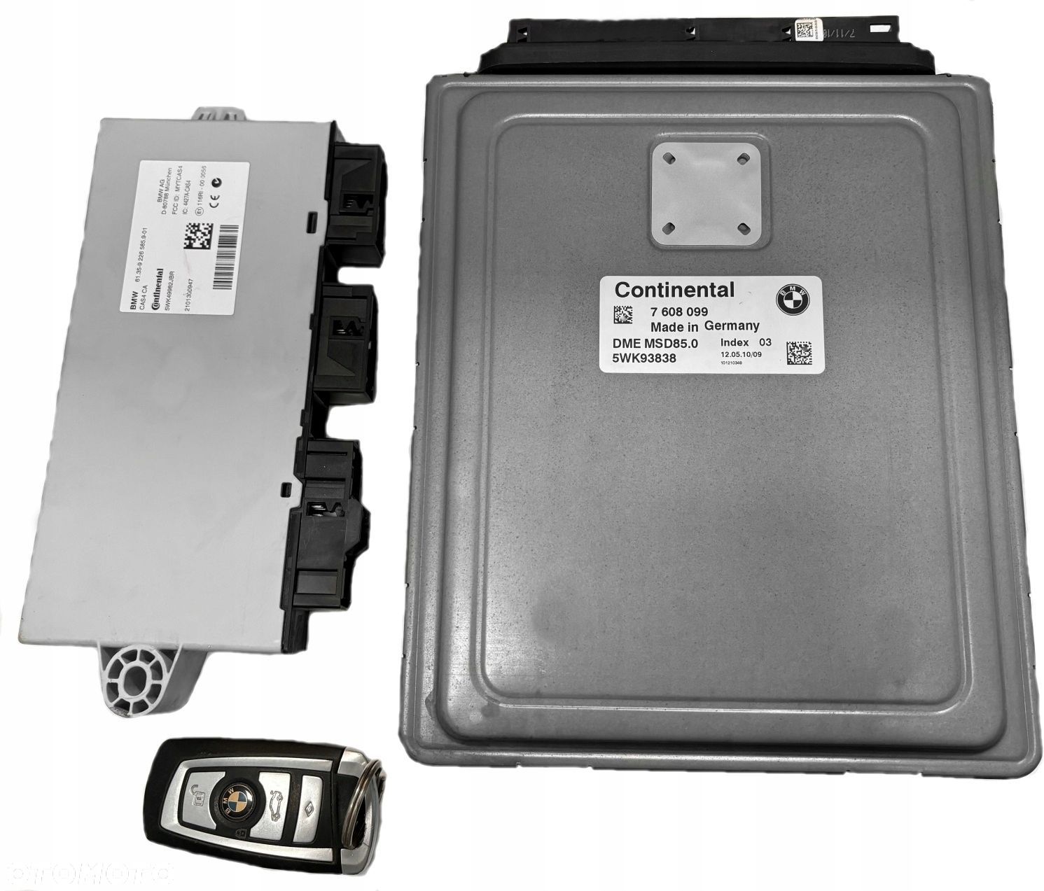 ZESTAW ECU BMW 7608099 5WK93838 5WK49982JBR - 1