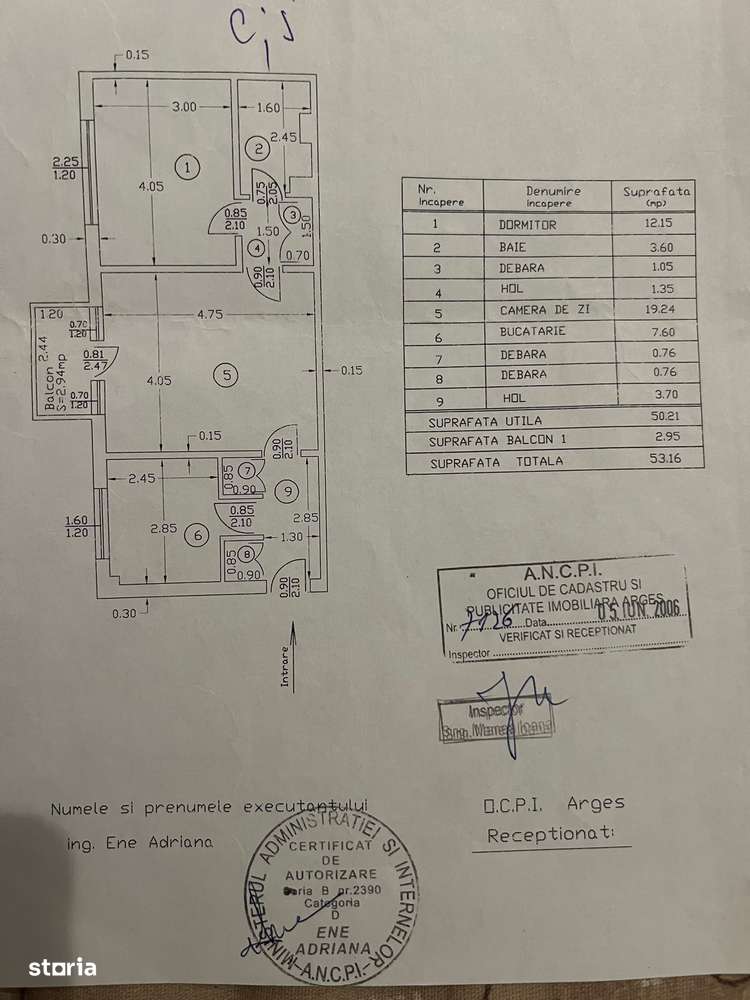 Apartament 2 camere , et 1/4  Banat , 53 mp.-5