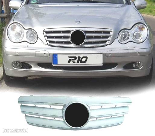 GRELHA FRONTAL CROMADA PARA MERCEDES C W203 00-07 - 1