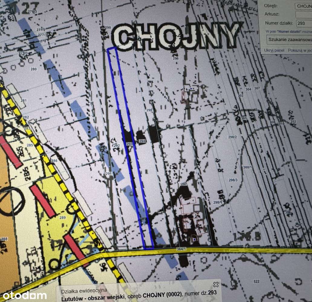 Chojny,gmina Lututów,pow. od 0,2 do 3,5 ha, pod zabudowę siedliskową-7