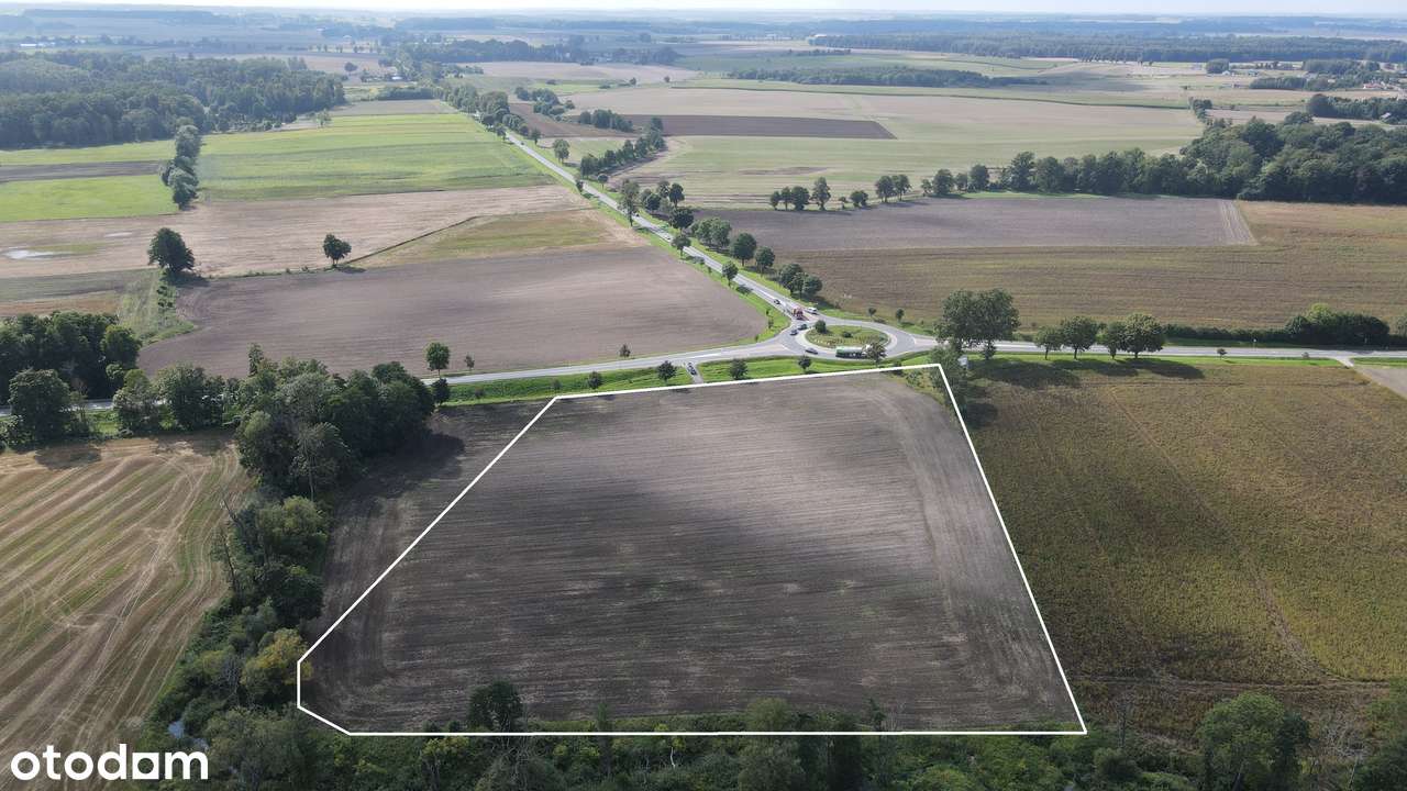 Działka rolna 2,36 ha pod Bartoszycami – przy rondzie z DK 51 i DK 57-2