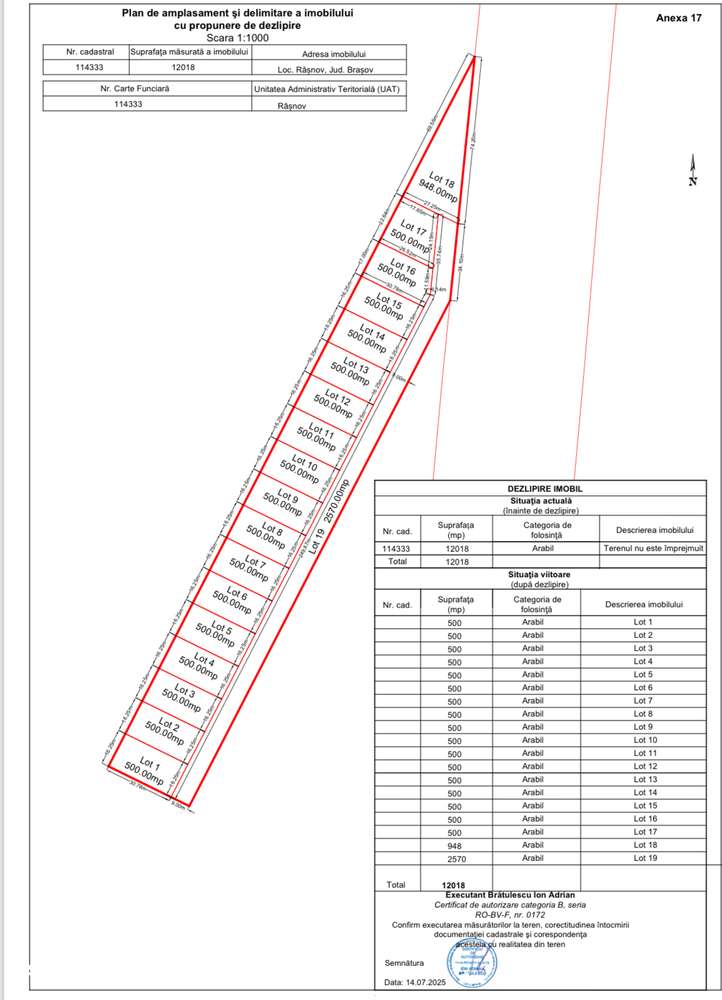 Teren intravilan Rasnov,judet Brasov,loturi de 500 mp si in rate-8