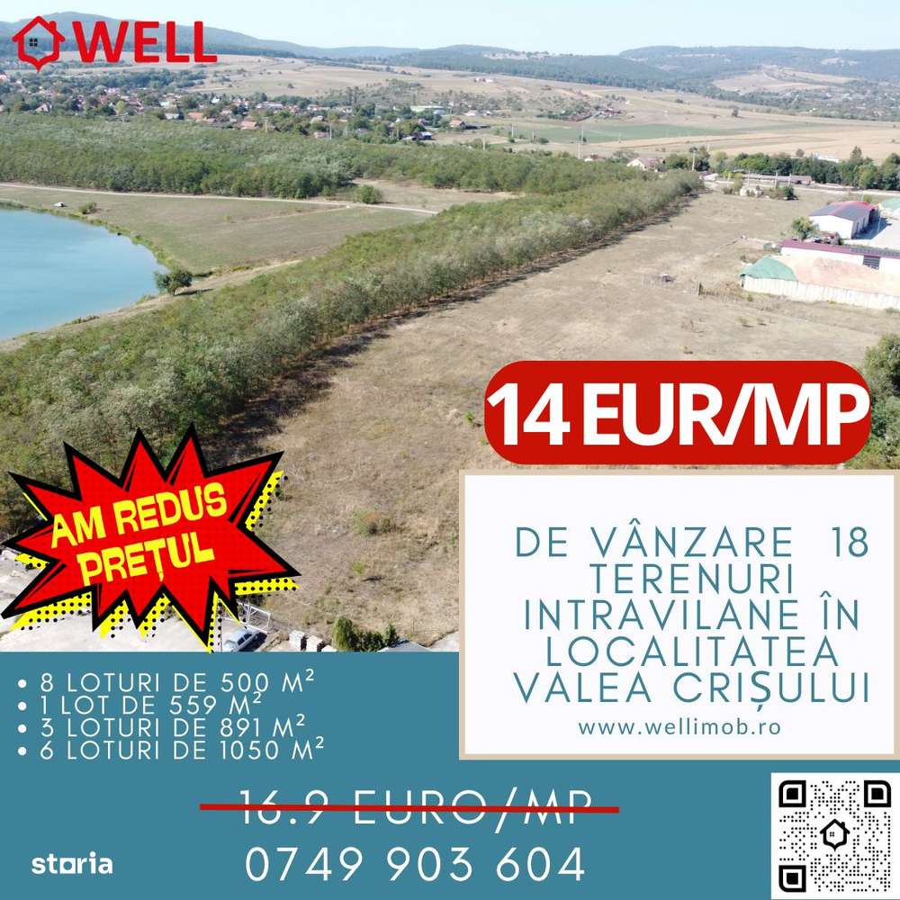 De vânzare  18 terenuri intravilane în localitatea Valea Crișului - Imagine principală: 1/4