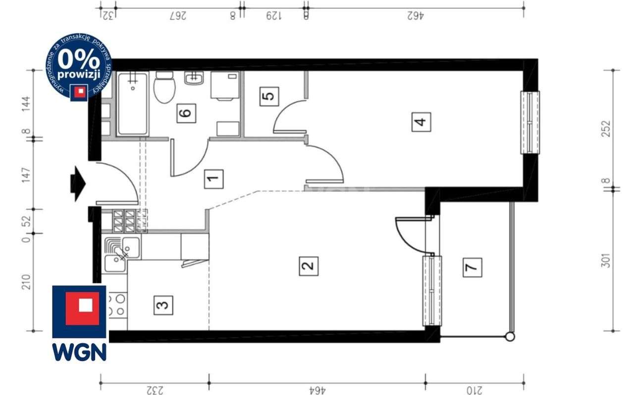 Dwupokojowe mieszkanie z balkonem i garażem podzie-19
