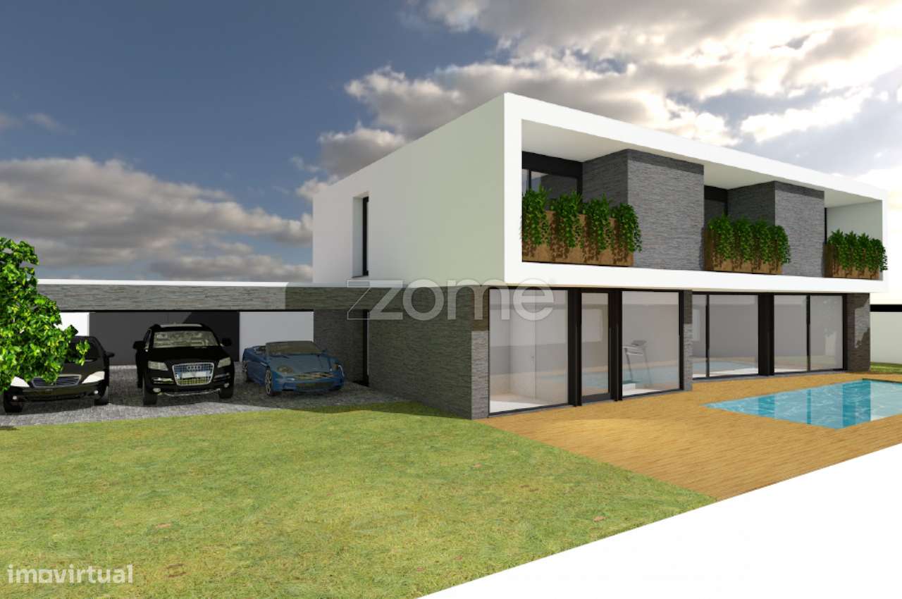 Terreno com projeto aprovado para moradia de Luxo T4 com piscina - Grande imagem: 2/15