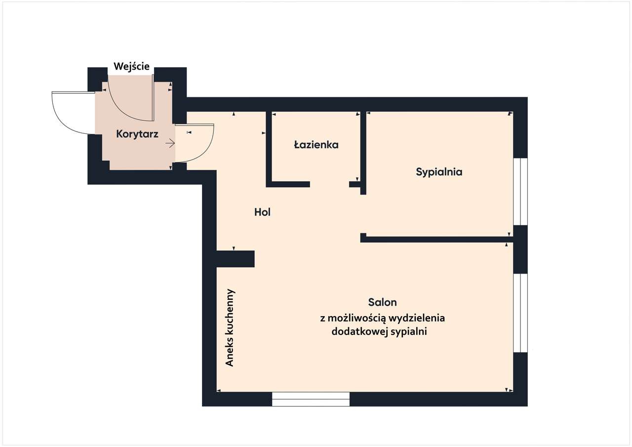 Zamkowe. 2 pokoje, 47,7 m2. Stan deweloperski.-10