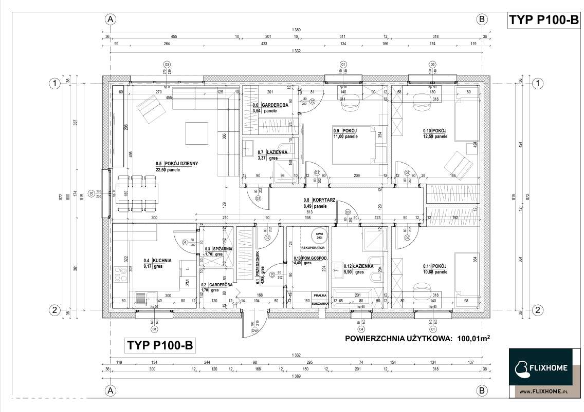 Dom w stanie surowym 101 m² na działce 1091 m² – Wąwelnica, Szczecin-9