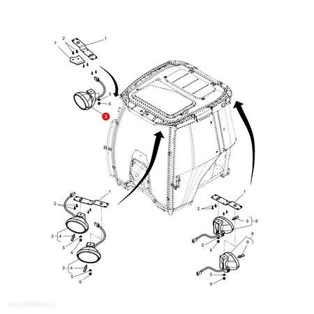 Światło robocze Massey Ferguson 4381459M91 Oryginał - 3