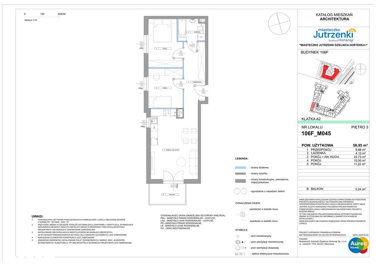 Miasteczko Jutrzenki Dzielnica Hortensji | 3 pokoje | 106F/M045 - Pełny obrazek: 2/7