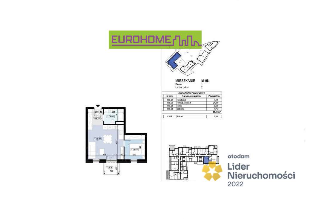 Nowe Mieszkanie | 39M2 | Balkon |Miejsce Postojowe - Pełny obrazek: 3/16