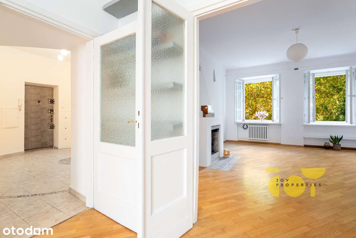 Kamienica z duszą|74 m², salon z kominkiem, Ochota - Pełny obrazek: 5/18